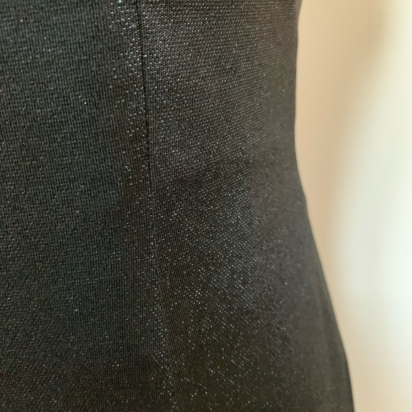 Dave & Johnny Black Rhinestones Shimmer Backless Evening Gown Size 4 - Picture 6 of 8